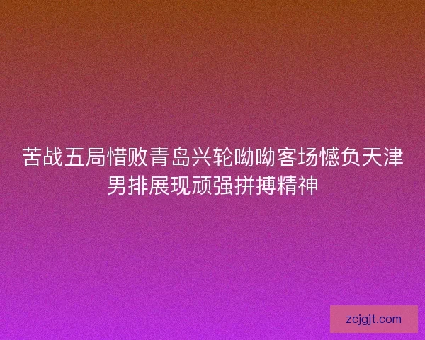 苦战五局惜败青岛兴轮呦呦客场憾负天津男排展现顽强拼搏精神